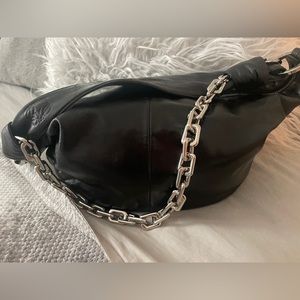 <SOLD> Upcycled Vintage Loewe Leather Hobo Bag
